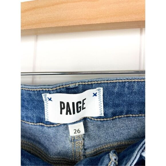 PAIGE Verdugo Ankle Skinny Jeans Jules Destructed‎ Worn Away Hem Size 26 - Picture 8 of 13
